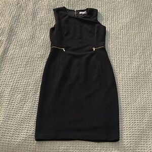 Calvin Klein black zipper dress